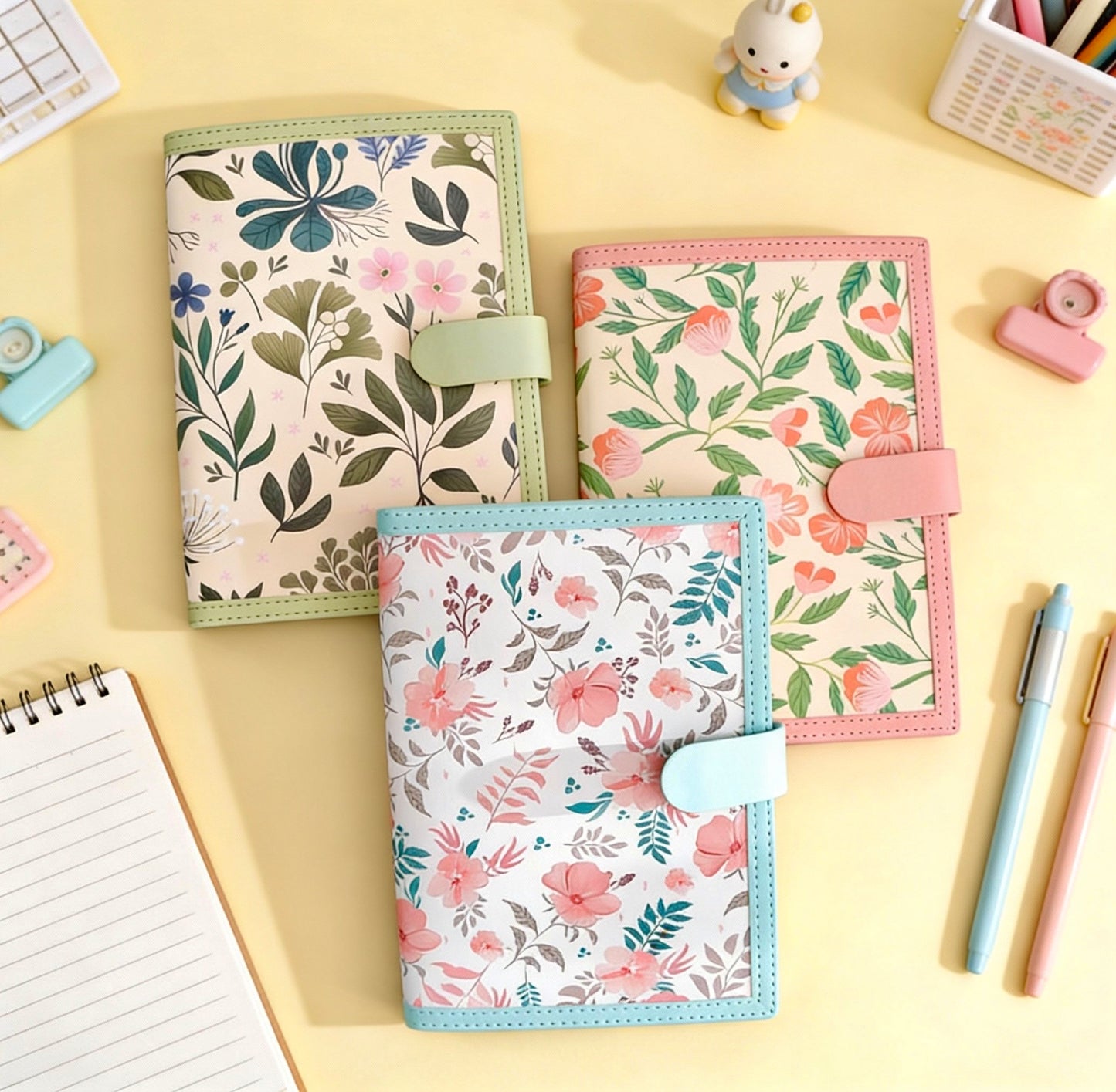 A5 | PU Leather Hardcover | Royal Botanical Series Notebook with Magnetic Closure