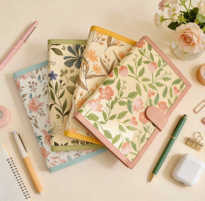 A5 | PU Leather Hardcover | Royal Botanical Series Notebook with Magnetic Closure