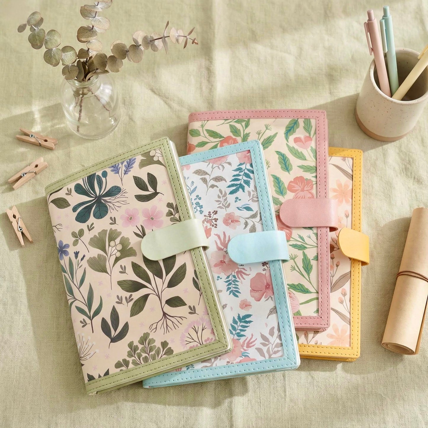 A5 | PU Leather Hardcover | Royal Botanical Series Notebook with Magnetic Closure