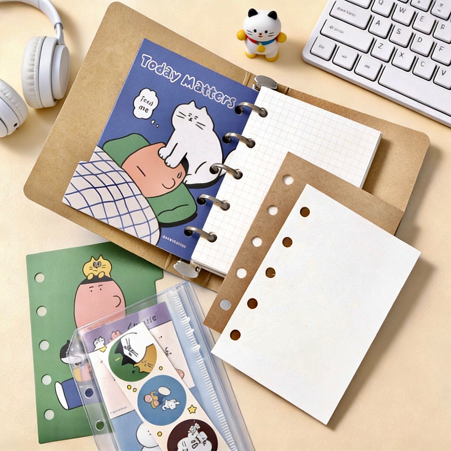 Pocket-Sized Hardcover All-in-One Creative Cat Journal