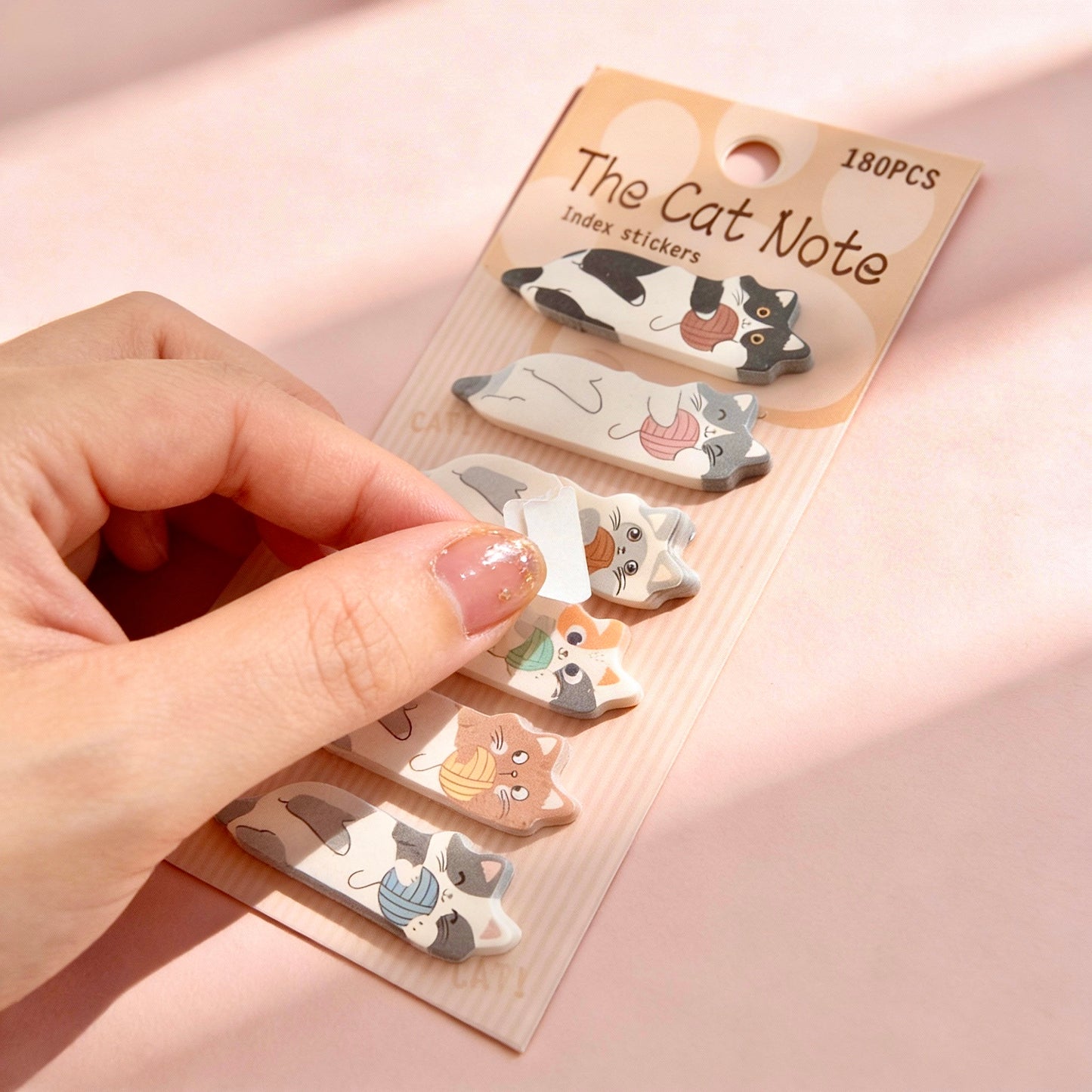 Kawaii Kitty Index Tabs and Sticky Notes Set