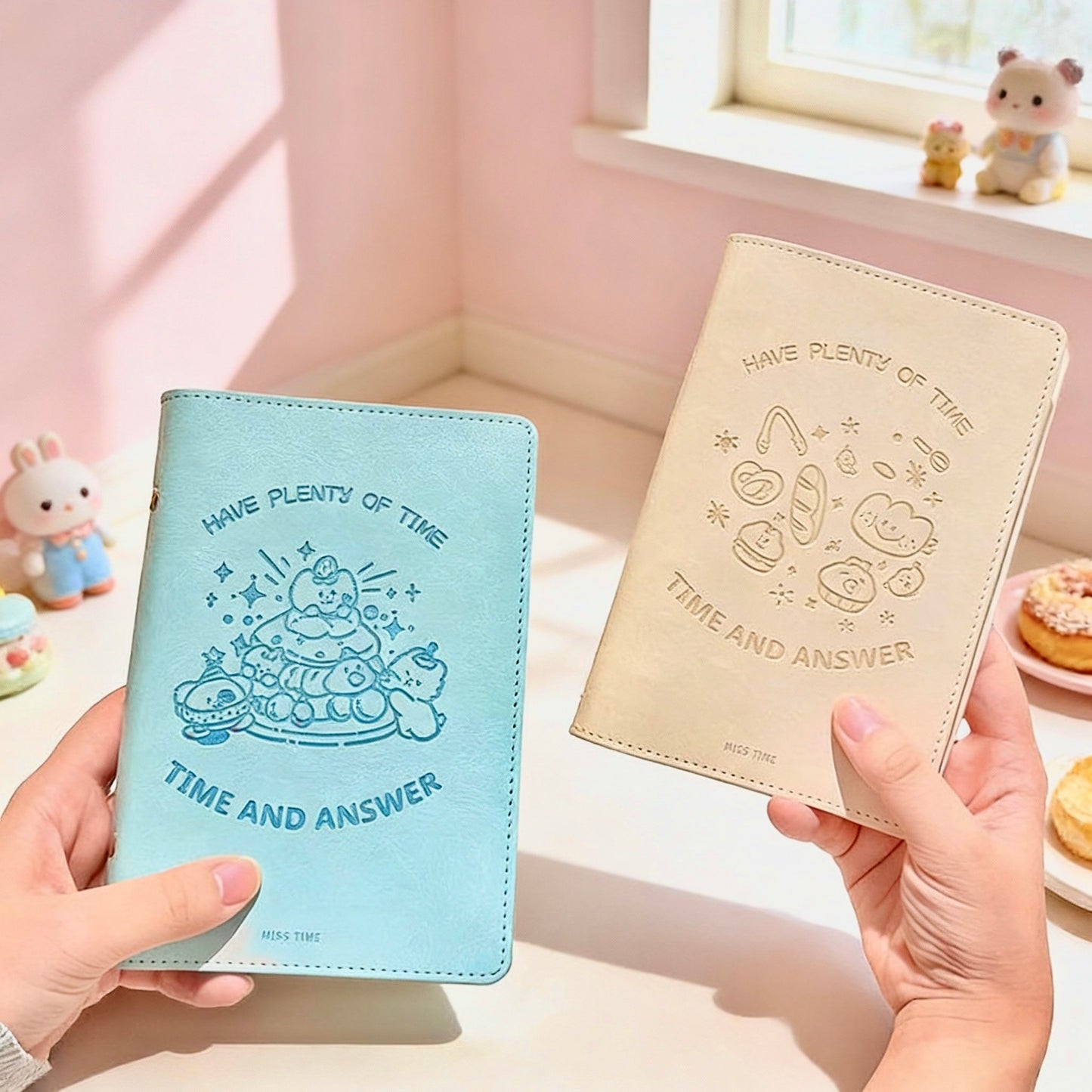 A6 | PU Leather | Mint and Lychee Fun Journal Notebook