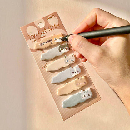 Kawaii Kitty Index Tabs and Sticky Notes Set