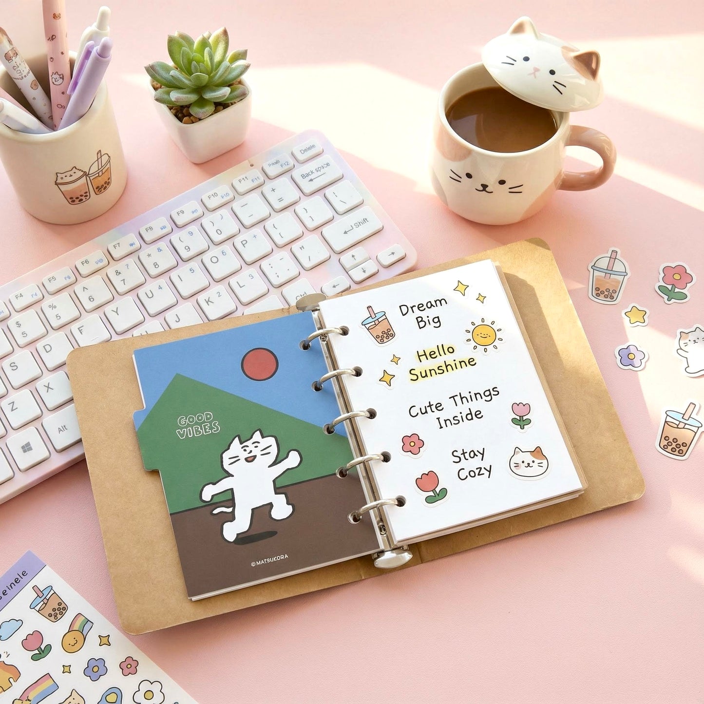 Pocket-Sized Hardcover All-in-One Creative Cat Journal