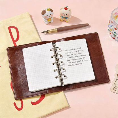 A6 | PU Leather | Subtle Cute Leather Refillable Journal Notebook