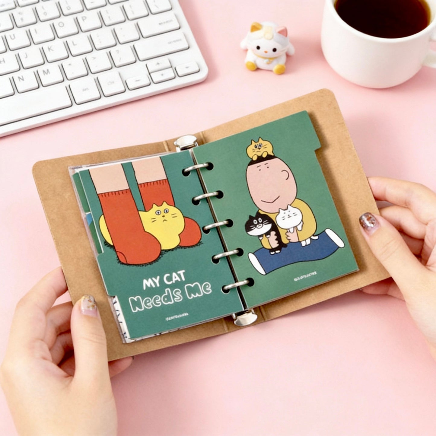 Pocket-Sized Hardcover All-in-One Creative Cat Journal