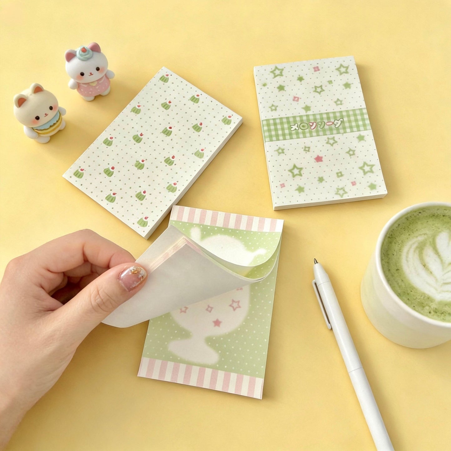 Memo Pads | Japanese-Style Minty Breeze Notepads