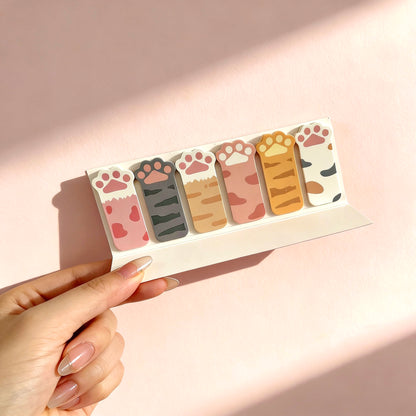 Kitty Paw Index Tabs Sticky Notes Set