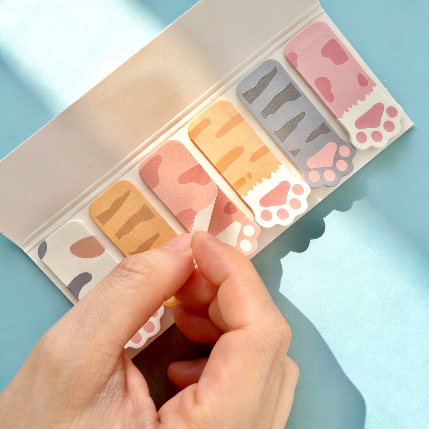 Kitty Paw Index Tabs Sticky Notes Set