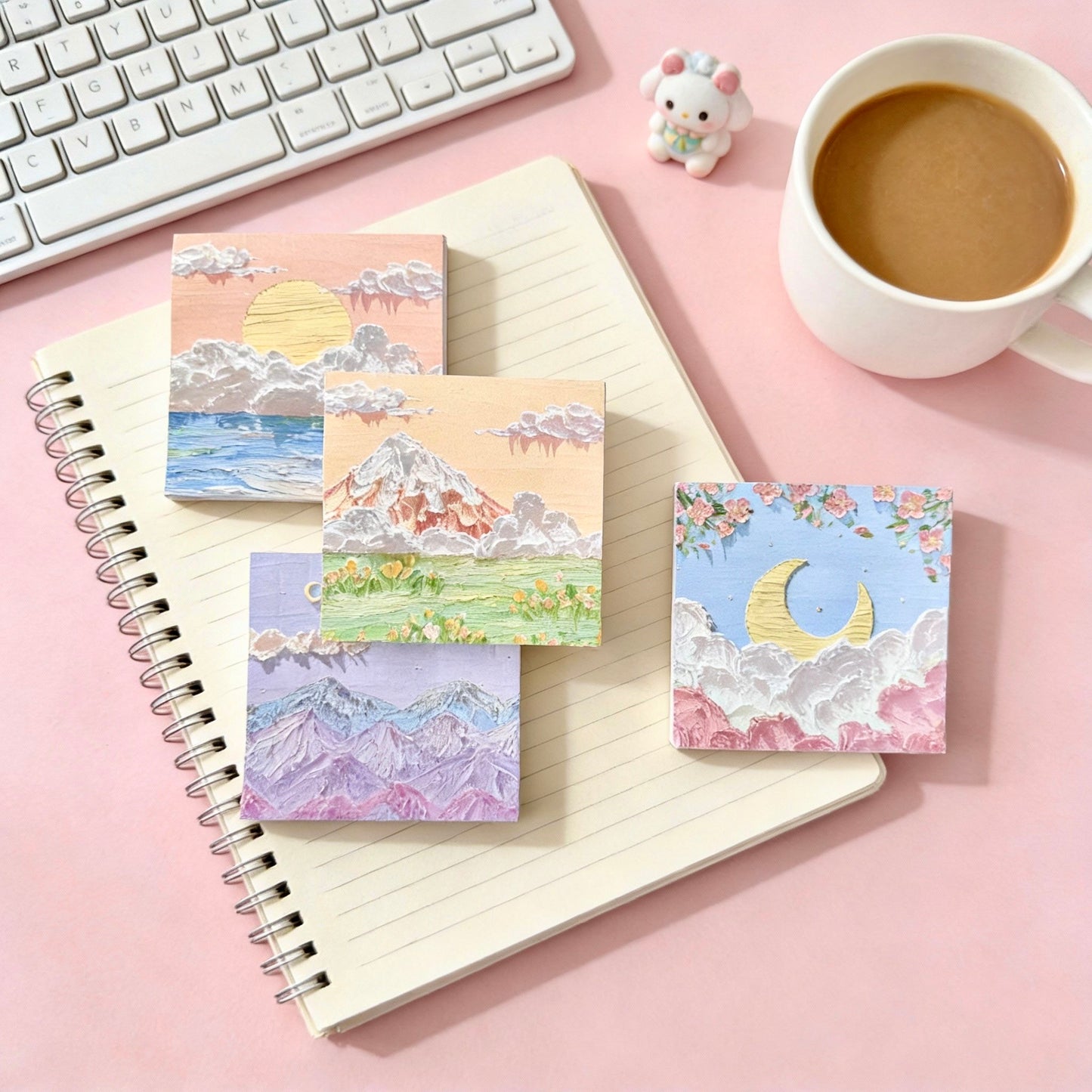 Korean style oil painting art sticky notes