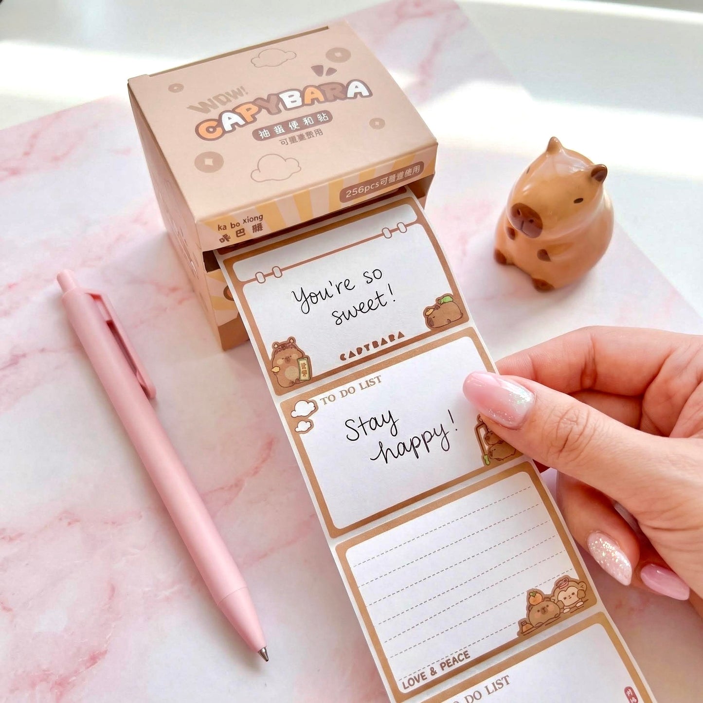 Capybara Pull-Out Sticky Notes