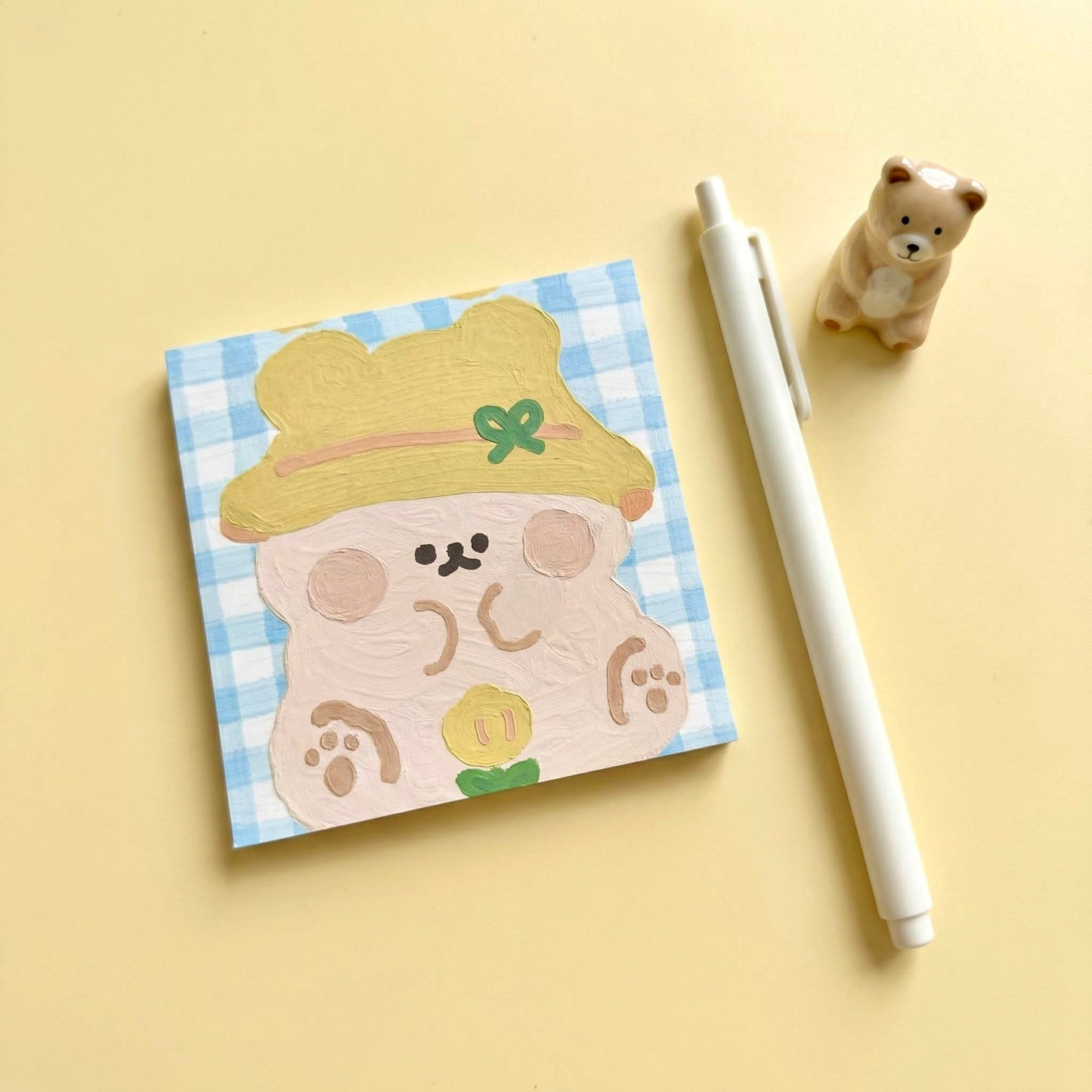Korean and Japanese Style Cute Animal Oil-Painting Sticky Note Pads
