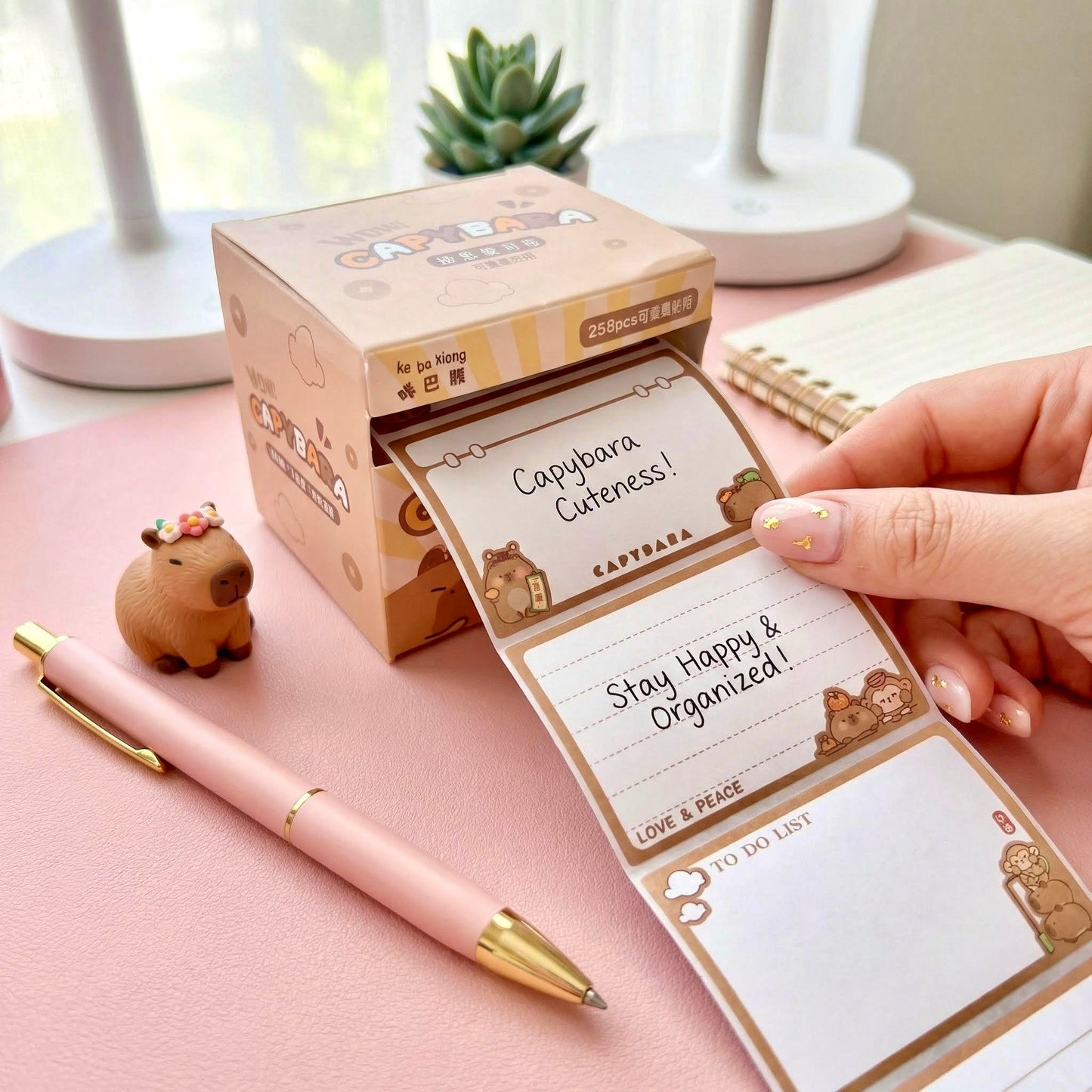 Capybara Pull-Out Sticky Notes