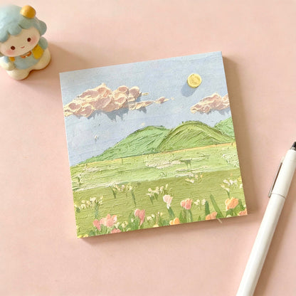 Korean style oil painting art sticky notes