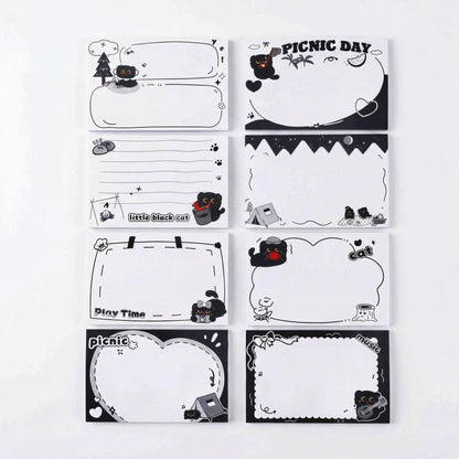 Little Black Cat Pull-Out Sticky Notes