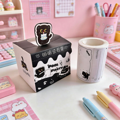 Little Black Cat Pull-Out Sticky Notes