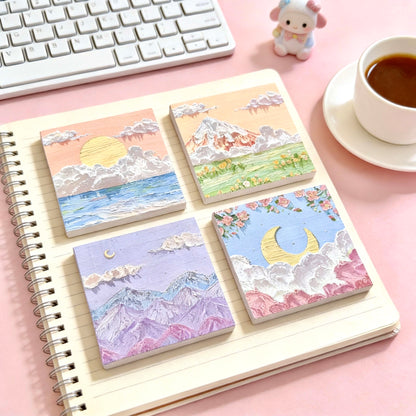 Korean style oil painting art sticky notes