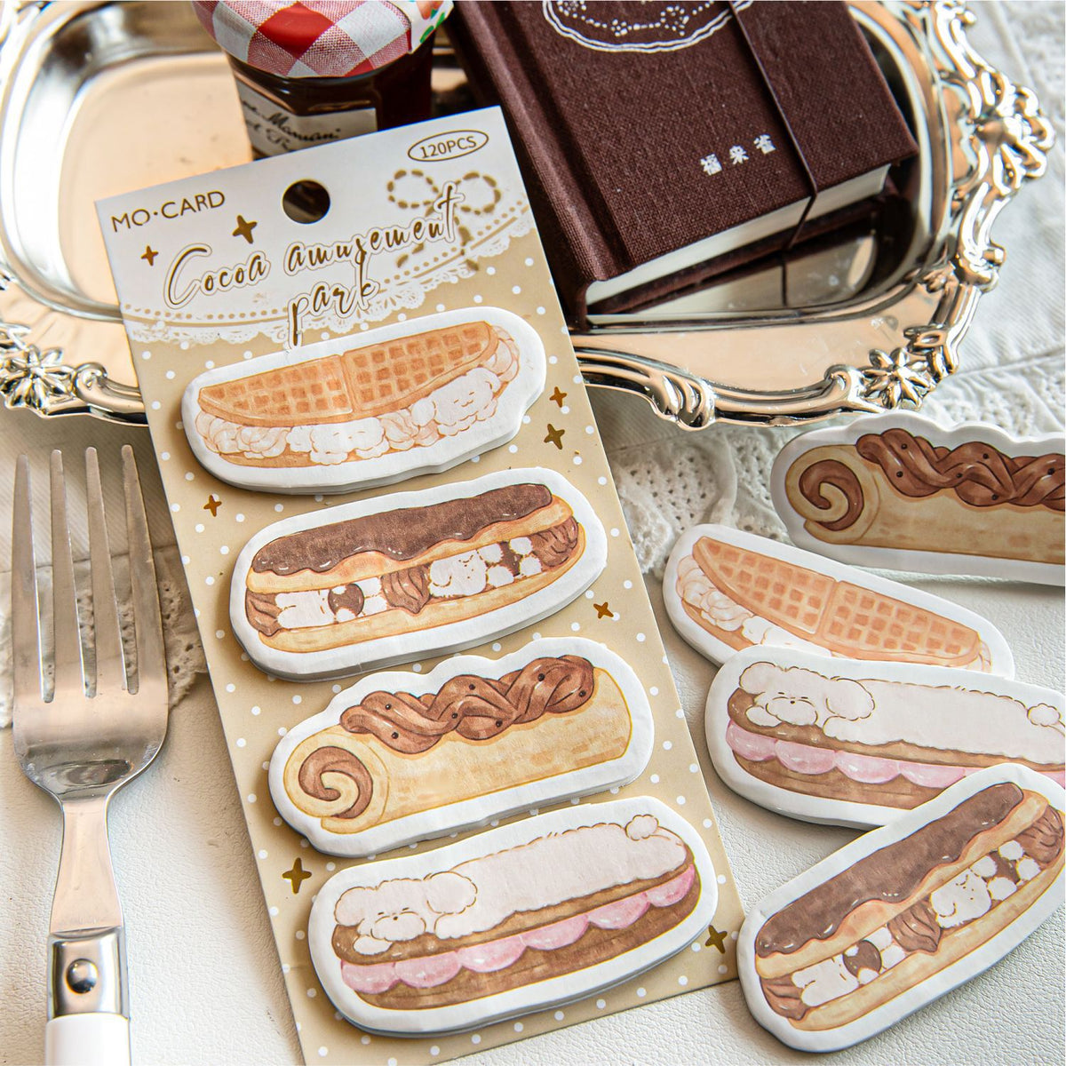 Cream Bakery Sticky Notes Set | Index Tabs