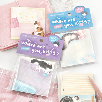 Memo Pads | Where Are You Kitty Cat Collection