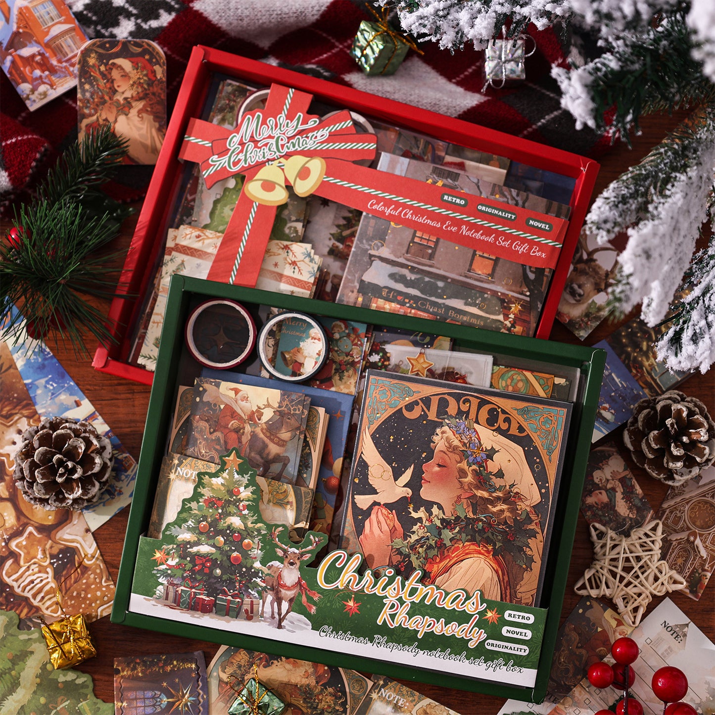 Christmas Gift Box Set – A Deluxe Mixed-Paper Stationery Kit