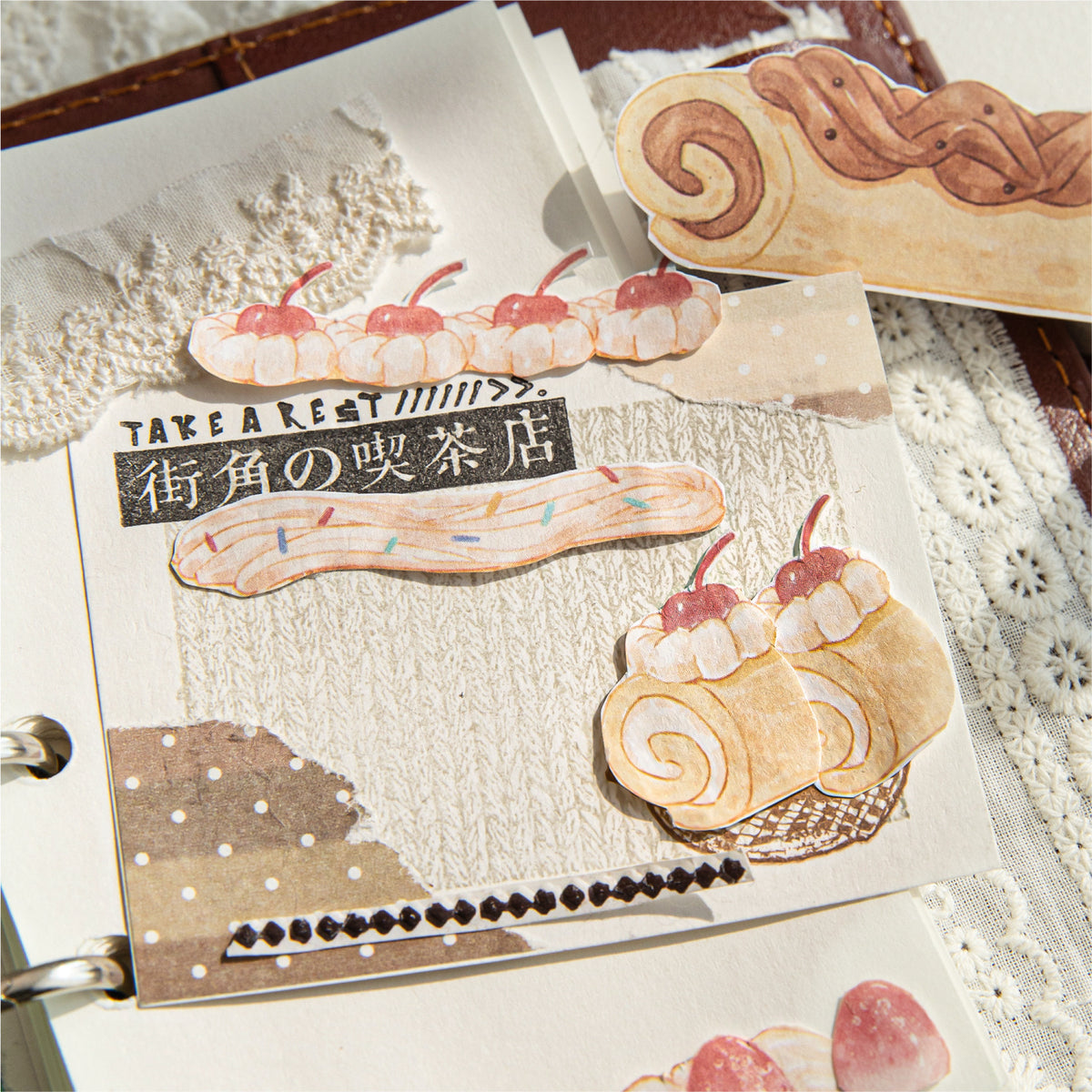 Cream Bakery Sticky Notes Set | Index Tabs