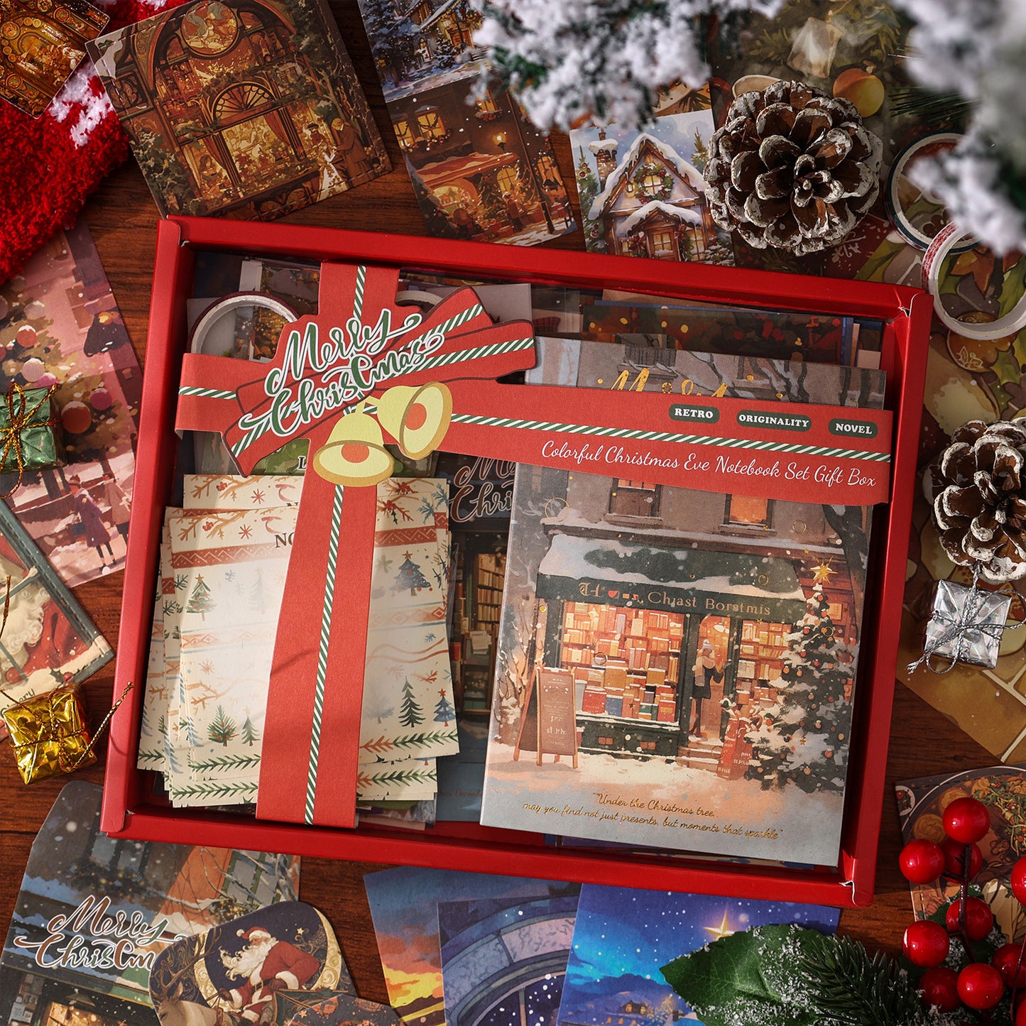 Christmas Gift Box Set – A Deluxe Mixed-Paper Stationery Kit