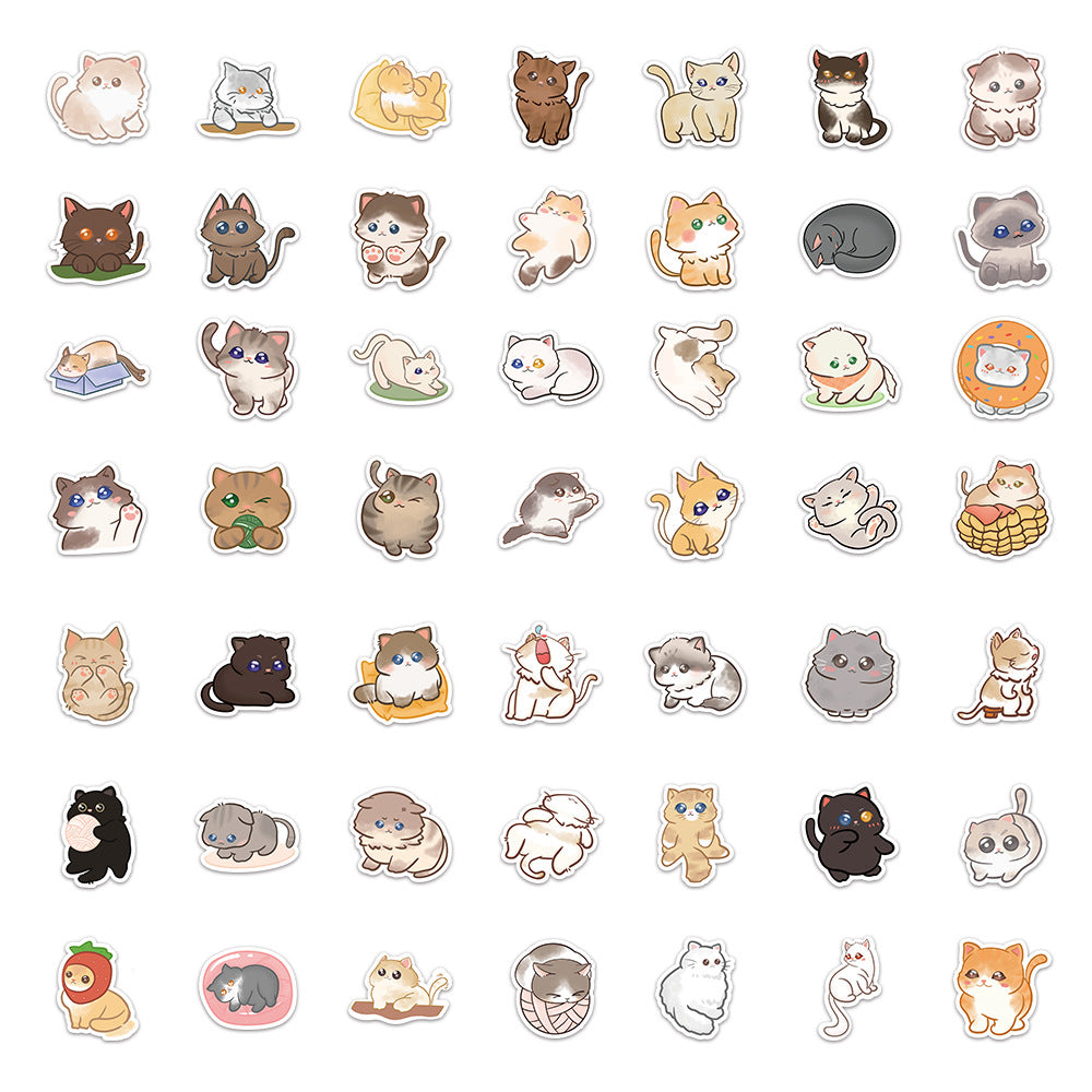 100 Pcs Individual Stickers |  Kitty-Cat Collection