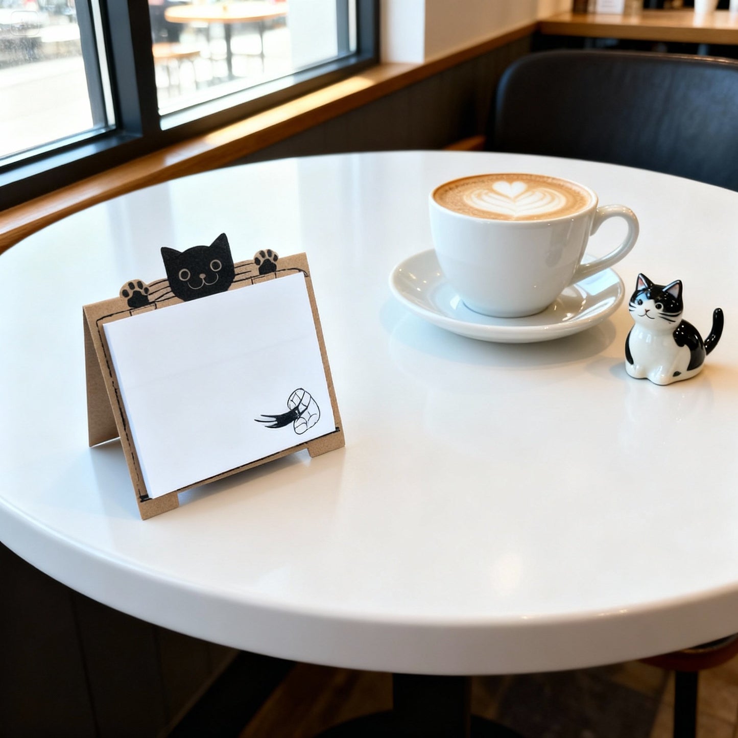 Cute Black Kitty Standing Sticky Notes!