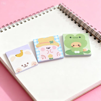 Korean and Japanese Style Cute Animal Oil-Painting Sticky Note Pads