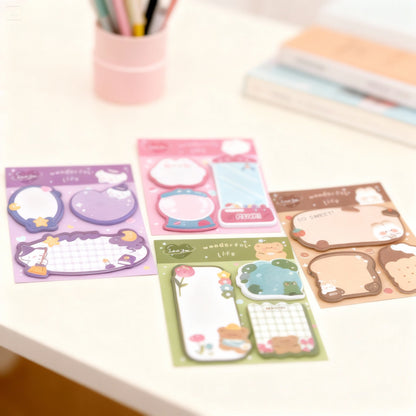Mini Kawaii Animal Sticky Note Set Bundle
