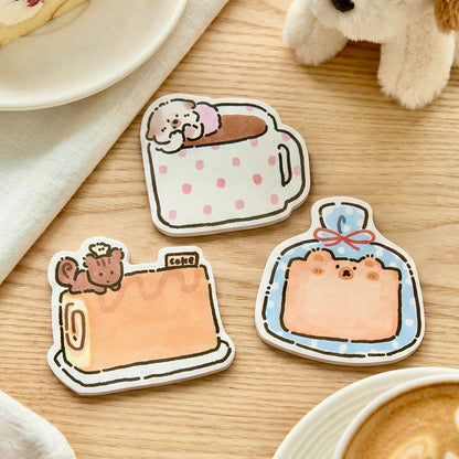 Cute Animal Café Sticky Notes