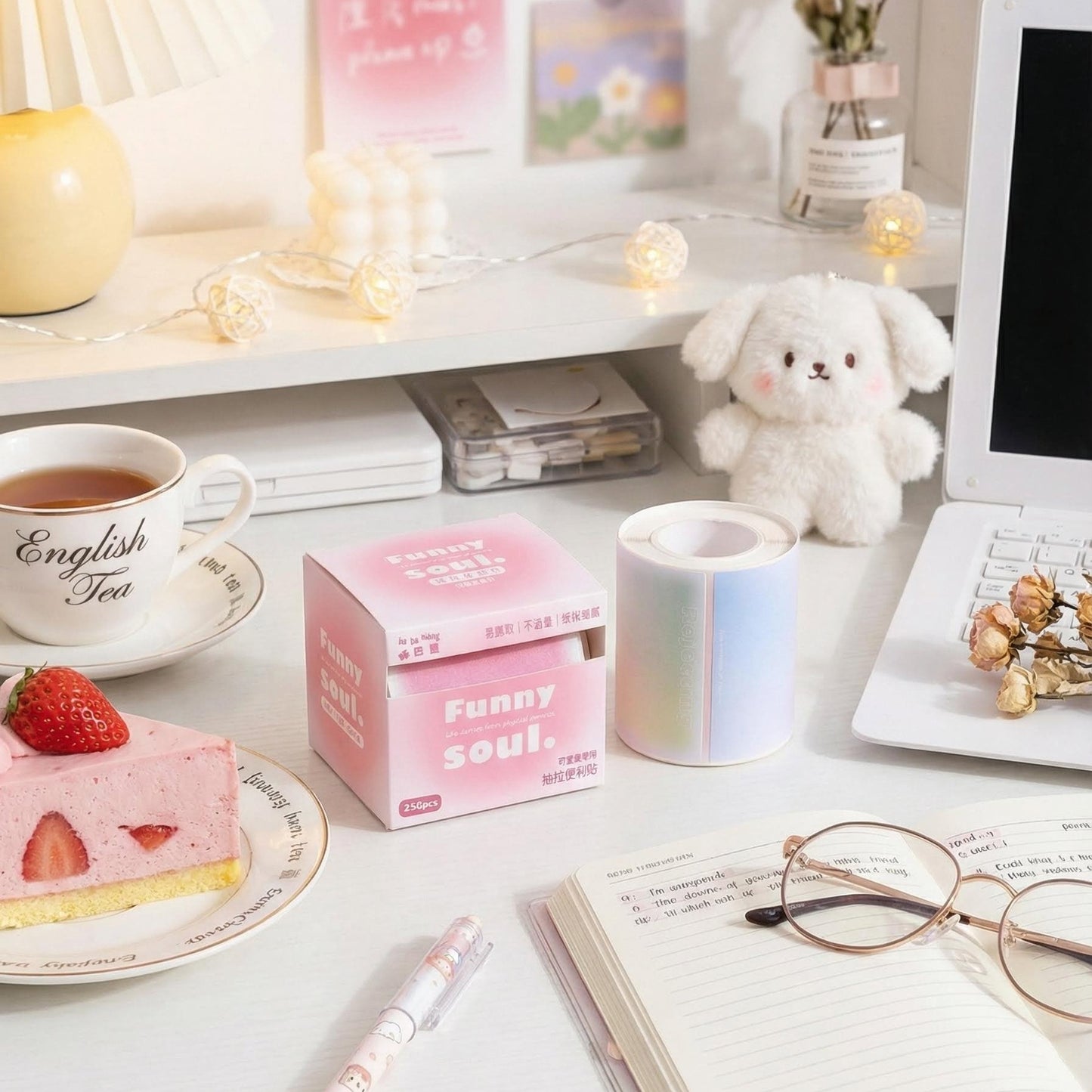 Blush Gradient Pull-Out Sticky Notes