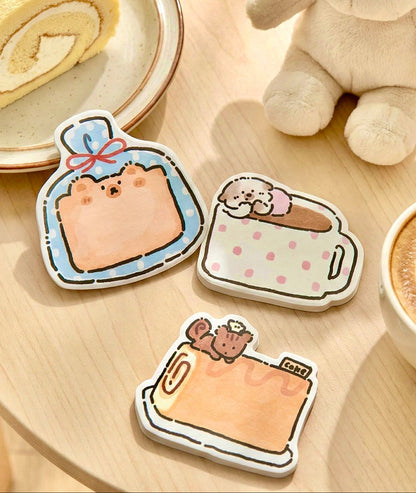 Cute Animal Café Sticky Notes