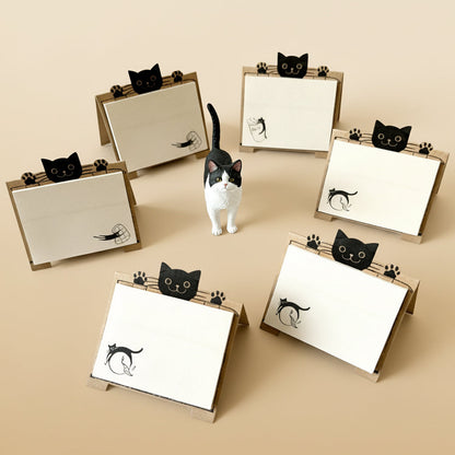 Cute Black Kitty Standing Sticky Notes!