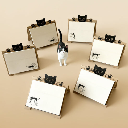 Cute Black Kitty Standing Sticky Notes!