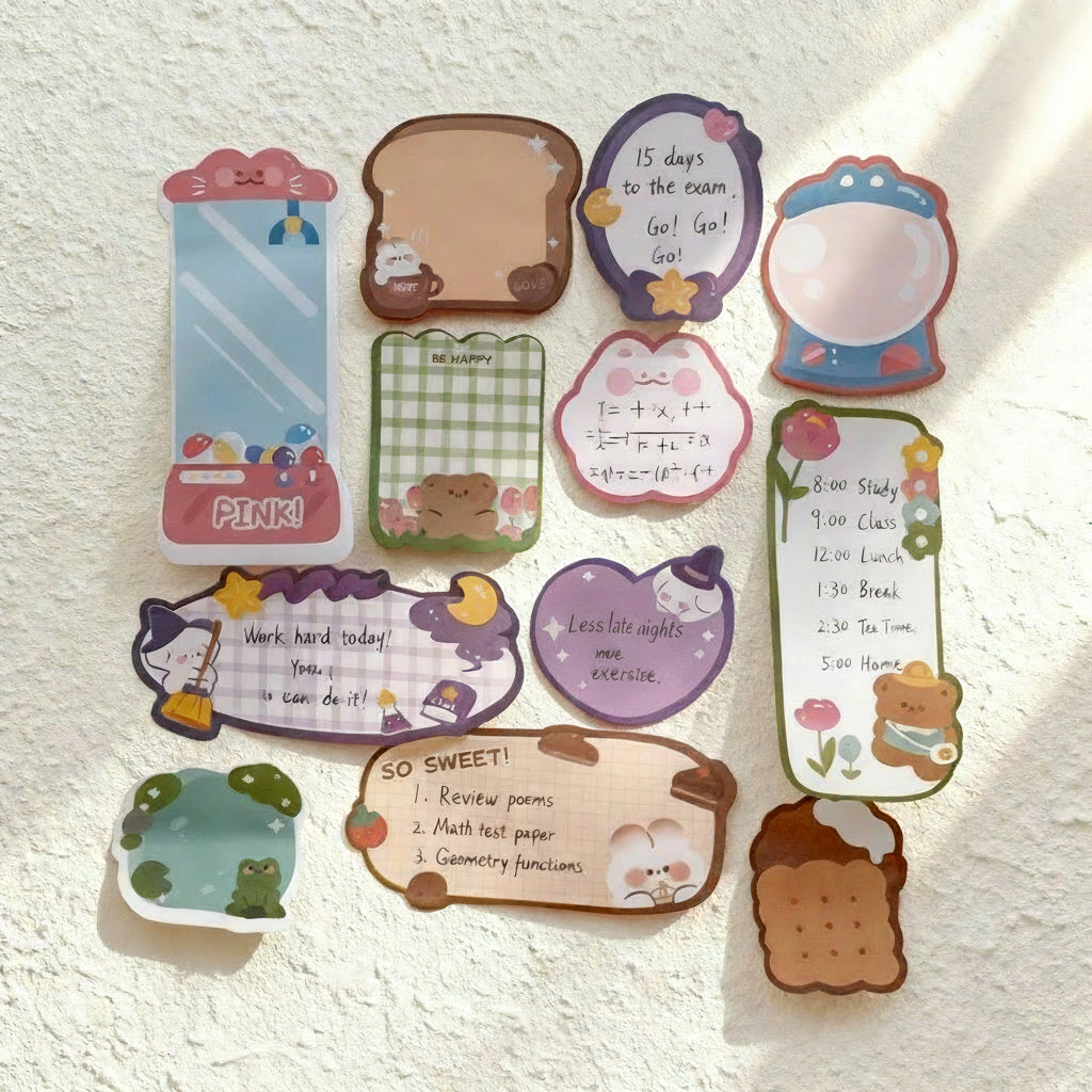 Mini Kawaii Animal Sticky Note Set Bundle