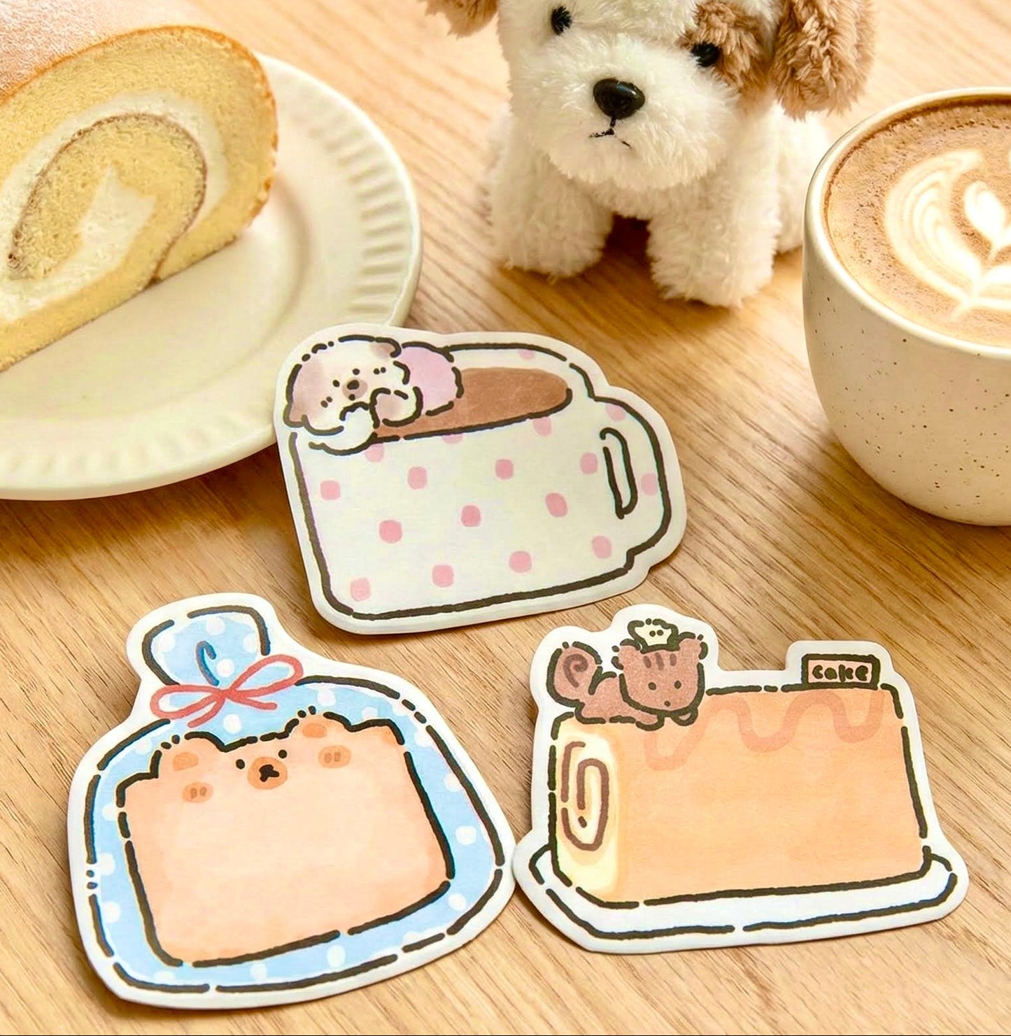 Cute Animal Café Sticky Notes