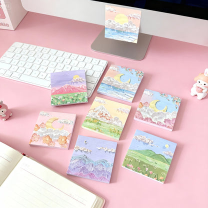 Korean style oil painting art sticky notes