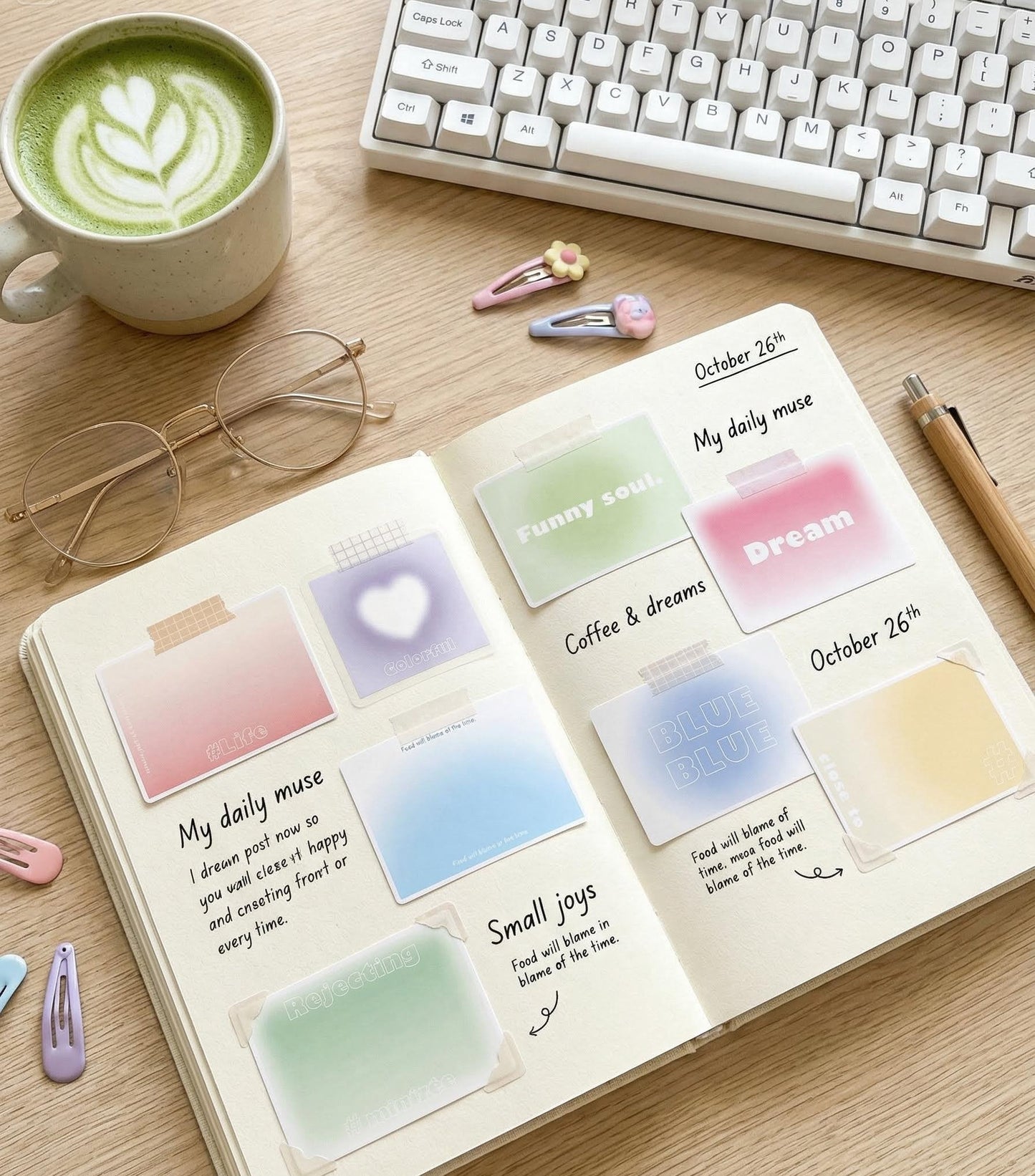 Blush Gradient Pull-Out Sticky Notes