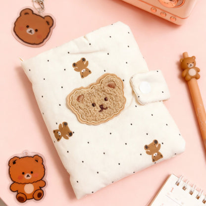 Pocket Size | Fluffy Fabric Cover | Little Bear Refillable Notebook