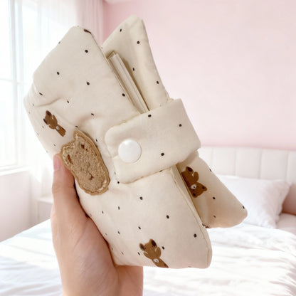 Pocket Size | Fluffy Fabric Cover | Little Bear Refillable Notebook