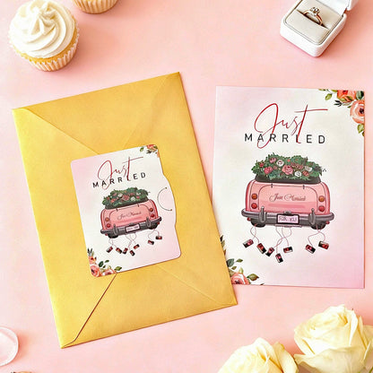 3D Pop-Up Just Married Love Card Wedding Card