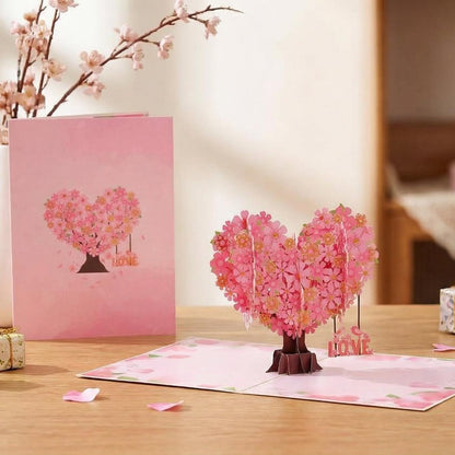 3D Pop-Up Sakura Love Card Valentine's Day Card