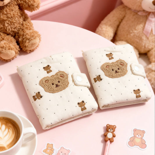 Pocket Size | Fluffy Fabric Cover | Little Bear Refillable Notebook