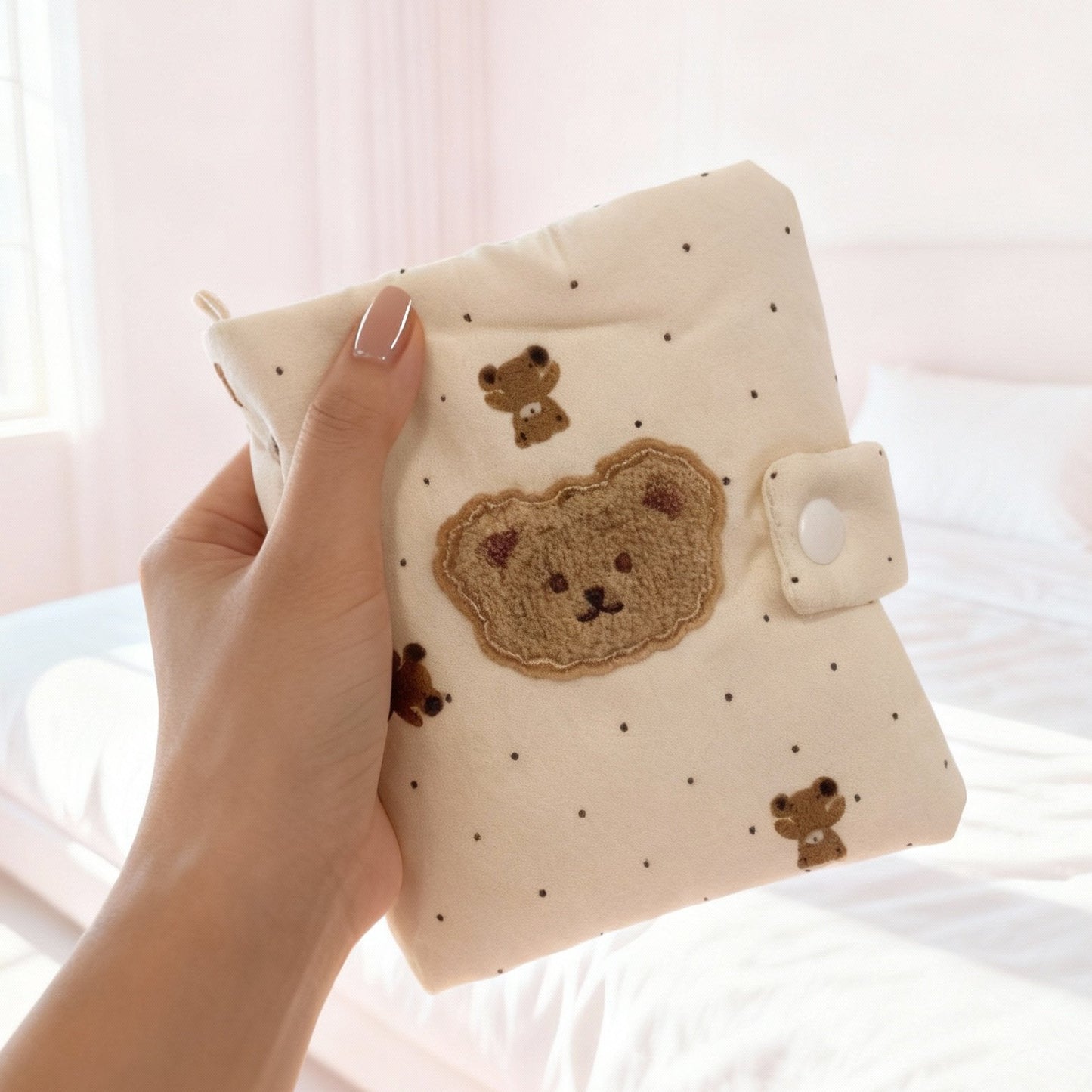 Pocket Size | Fluffy Fabric Cover | Little Bear Refillable Notebook