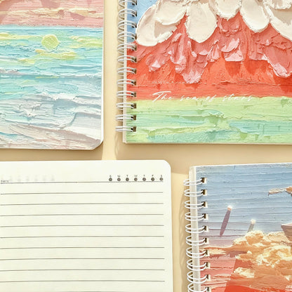 A5 | 60 Sheets | Spiral Lined Notebook – Blush Azure Ocean