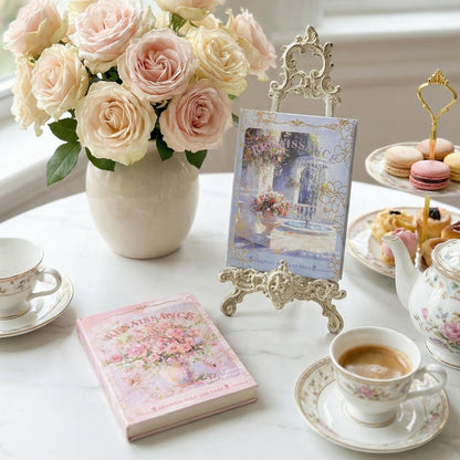 Pocket-Sized Hardcover Mini Notebook | Renaissance Rose Garden Series Mini Journal