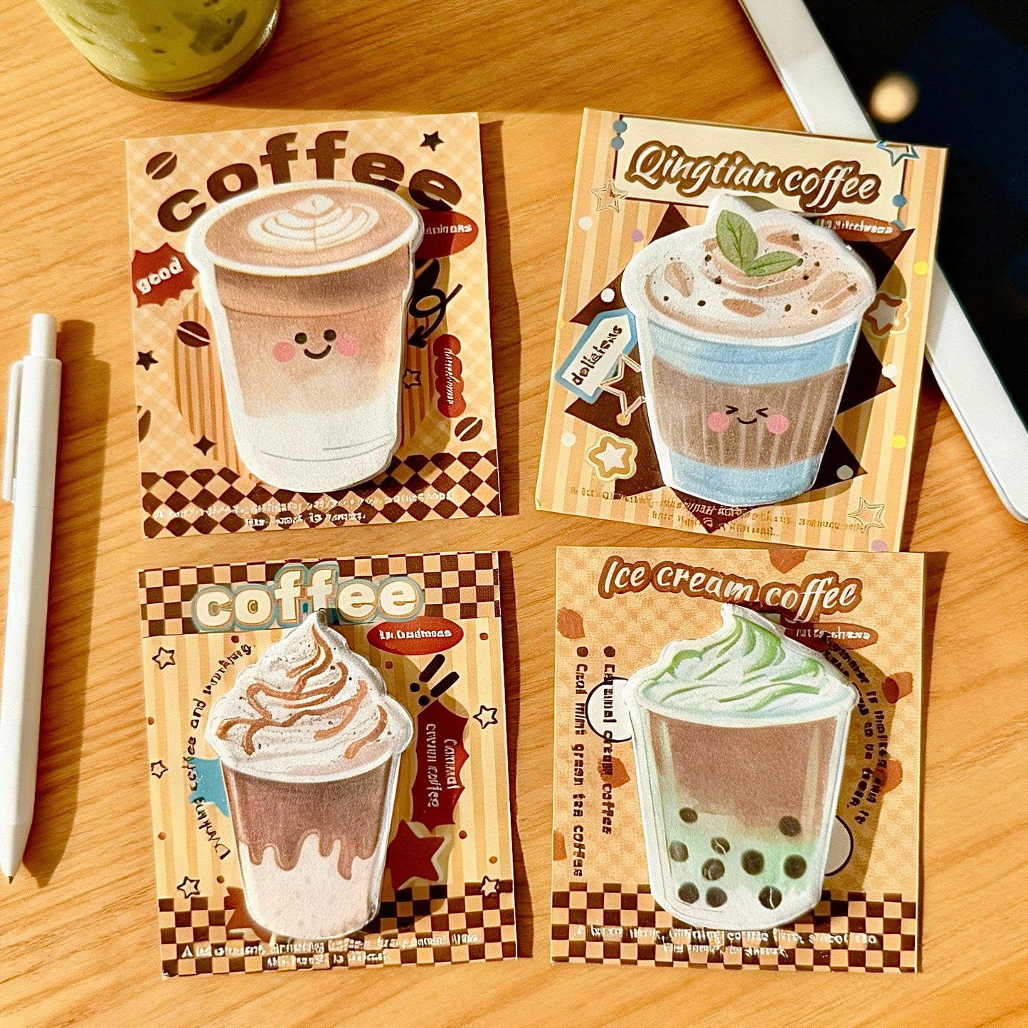 Cozy Café Latte Sticky Notes
