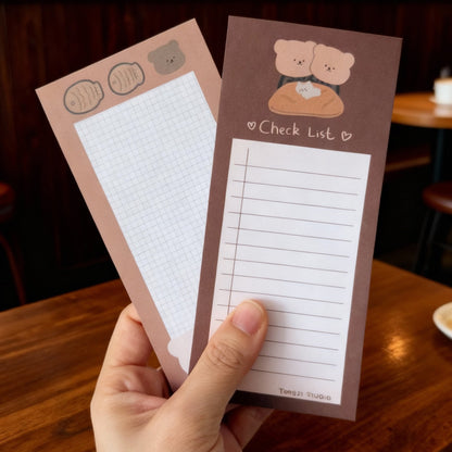 Memo Pad | Korean-style Cookie Bear Tear-off Notepad | Medium