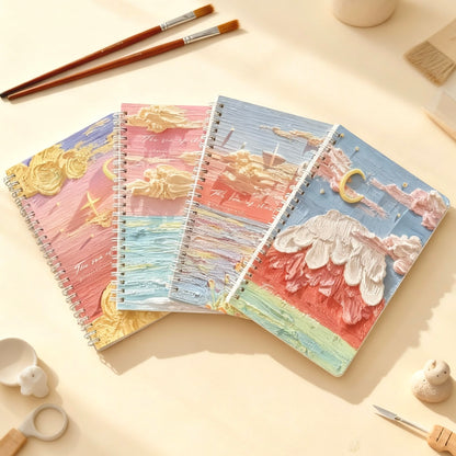 A5 | 60 Sheets | Spiral Lined Notebook – Blush Azure Ocean